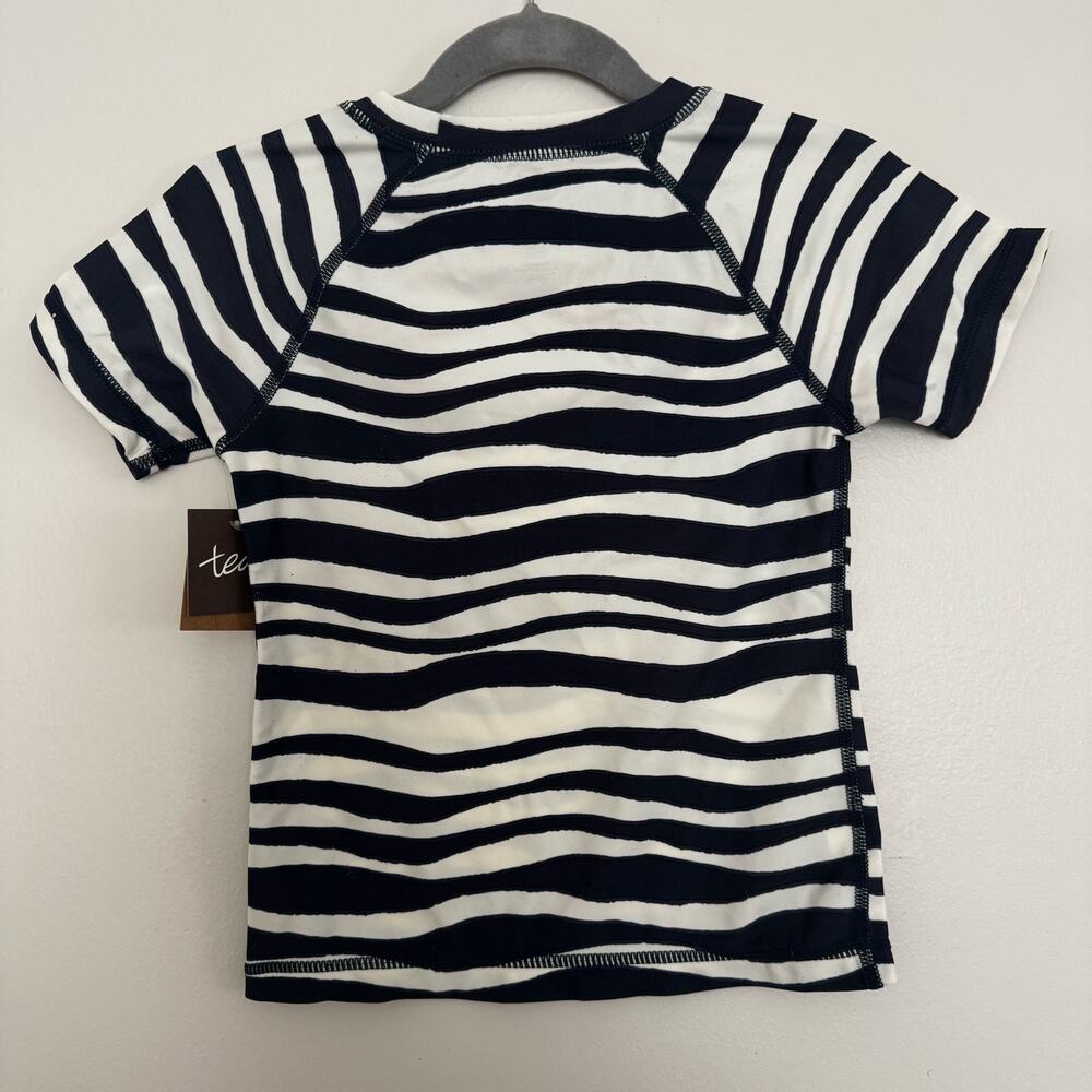 Tea Collection Zebra Print Rash Guard, UPF 40 - Picture 3 of 5